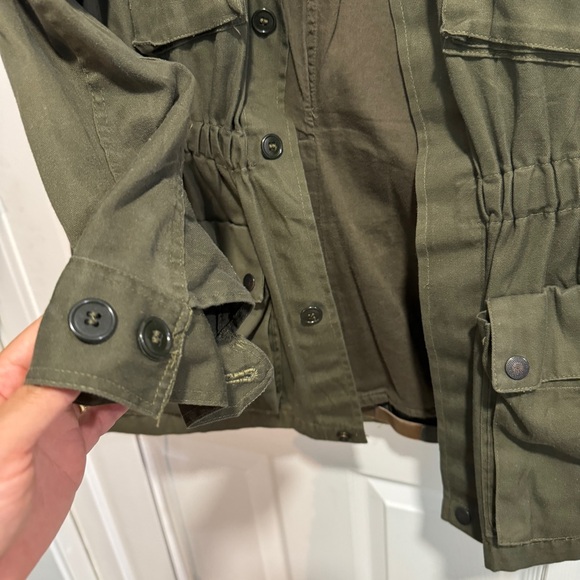 Vintage French military olive jacket fits Sz XS-M - Picture 7 of 7